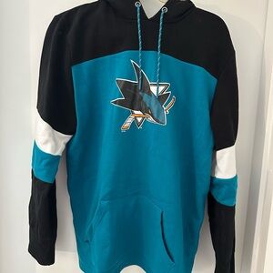 San Jose Sharks Teal and Black  Logo Hoodie